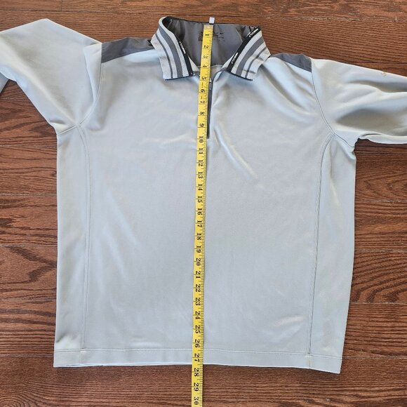 Nike Golf Pullover Tour Performance Mens XL Gray Color block Quarter Zip Sweater - Picture 2 of 9